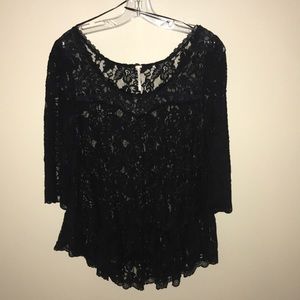 Lace black blouse